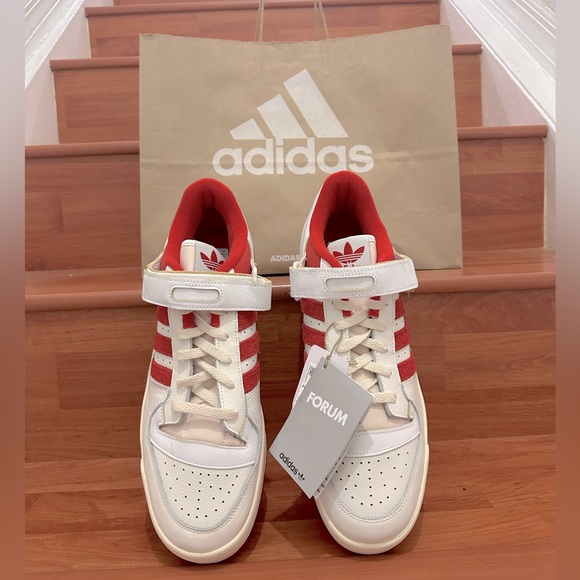 🔴⚪️Adidas FORUM 84 LOW⚪️🔴-GY6981 - Picture 3 of 6